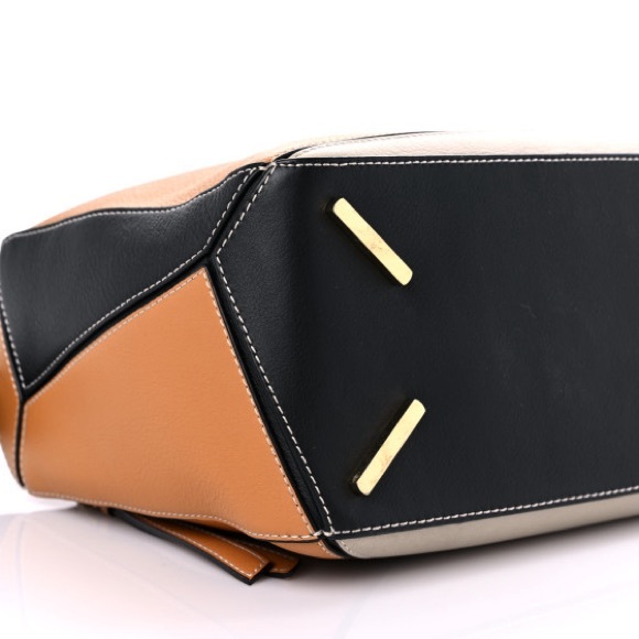 EUC LOEWE Medium Original Puzzle in Rare, HTF Black, Amber & Light Oat w/ Feet! - Picture 6 of 16